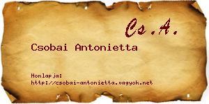 Csobai Antonietta névjegykártya